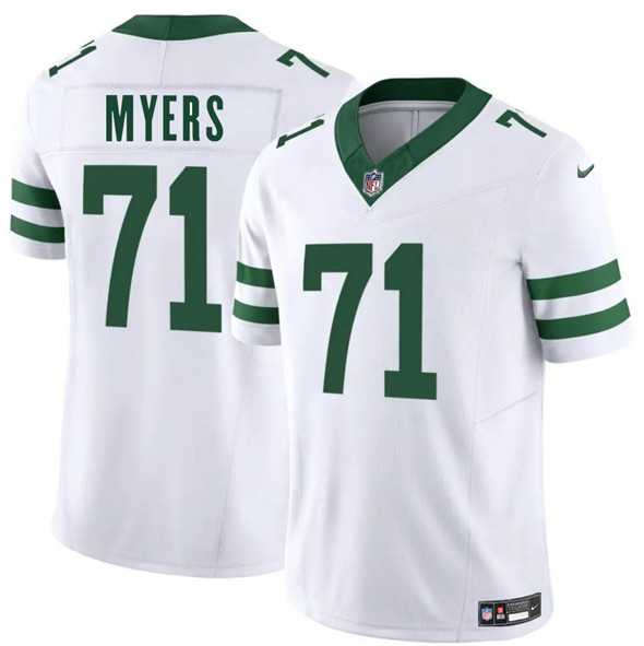 Men & Women & Youth New York Jets #71 Josh Myers White 2025 F.U.S.E. Vapor Untouchable Limited Stitched Jersey